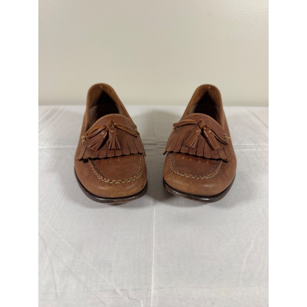 Bostonian Mens Brown Leather Kiltie Tassel Loafers 8.5 W Made in Brazil